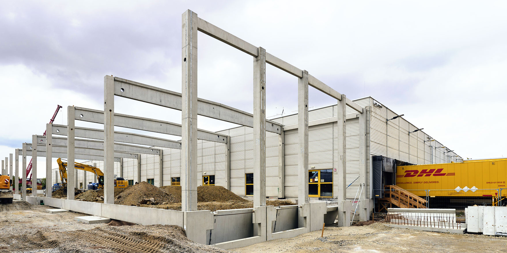 hochbau post logistik dhl erfurt lagerung