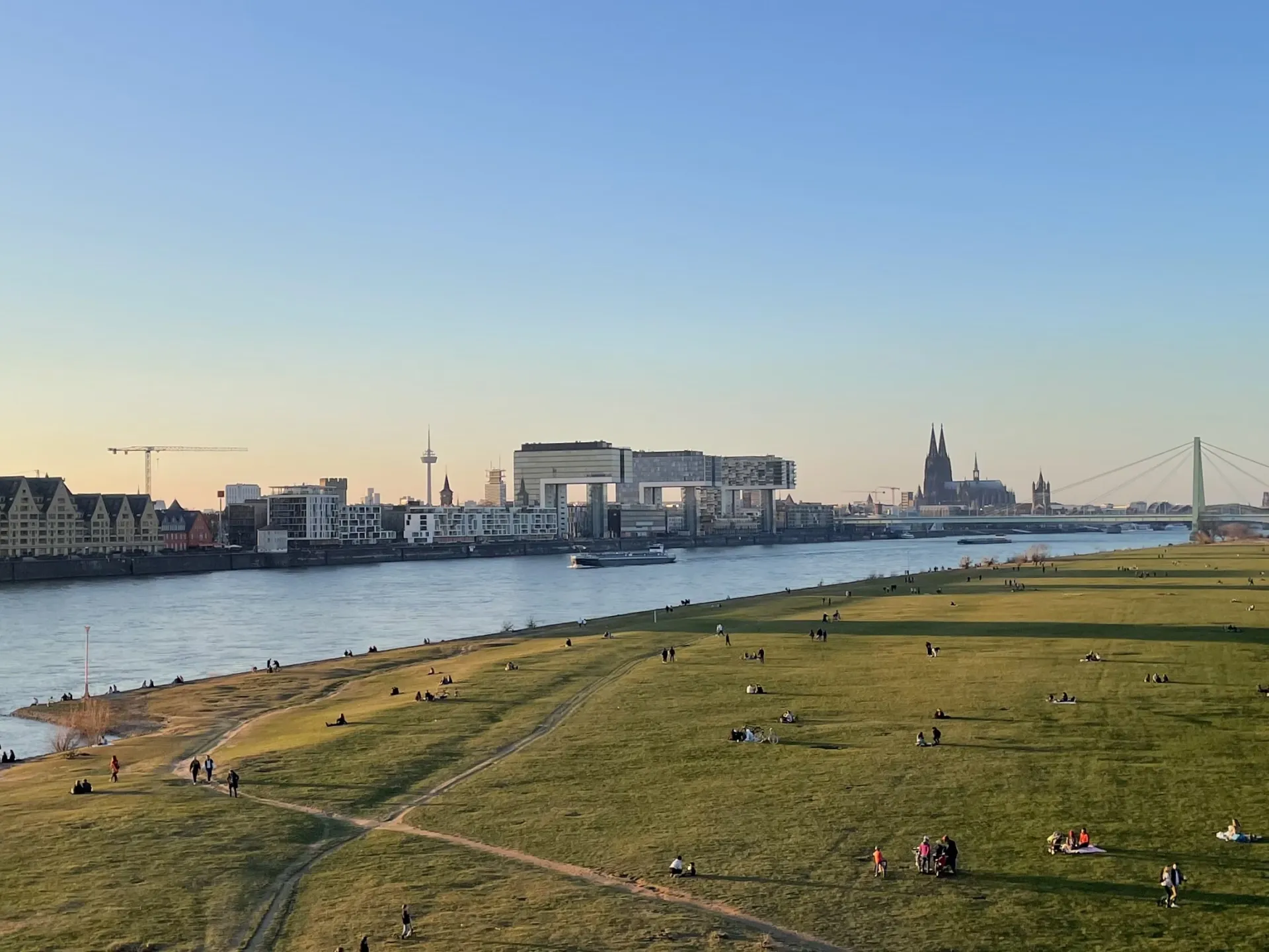 köln aussicht zum rheinufer