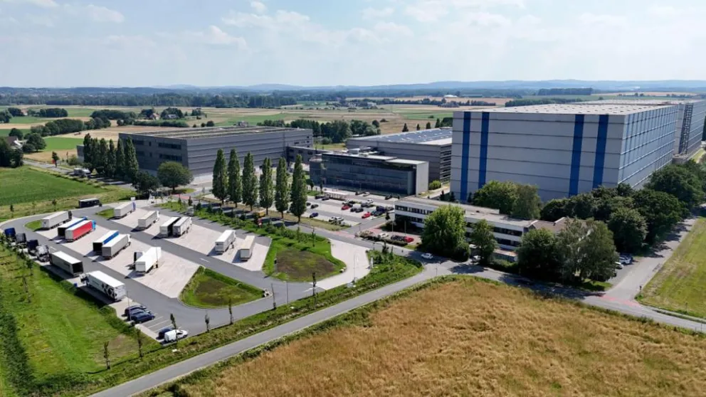 Luftaufnahme eines Logistikzentrum in Melle